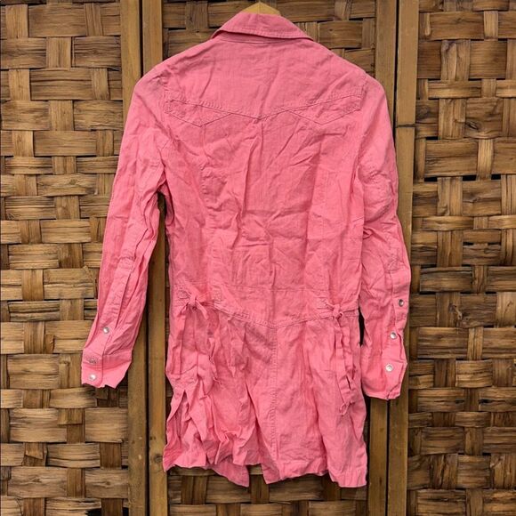 ❤️ Beautiful women’s Pink Apanage 100% linen shirt - Picture 3 of 5